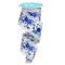RG Ribbon: 1.5" - 2.5" Ivory Cottage Roses Scalloped Lace Edge Ribbon for Bows, Wreaths, Crafts and Decorations - White, Blue, Navy - Easter, Spring, Summer